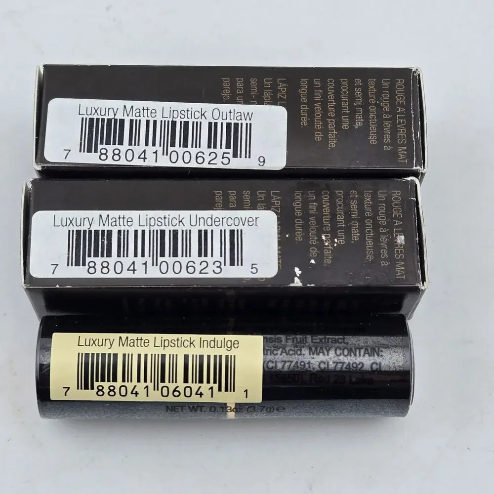 IMAN Luxury Matte Lipstick Mixed Lot Of 3 Assorted Colors Full Size Gift Set